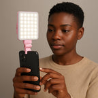 Lampe LED Clip-on Rechargeable pour Éclairage de Selfie et Vidéos Mobile